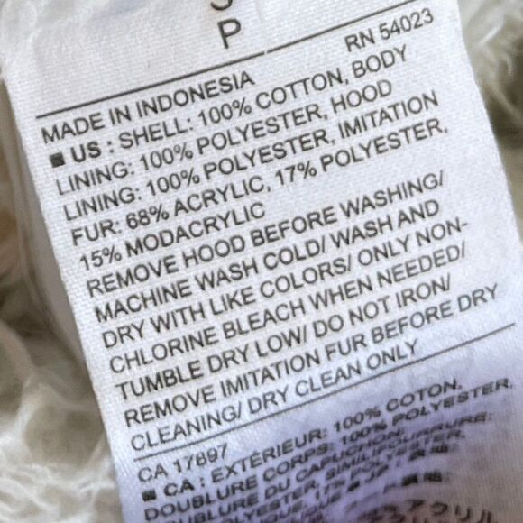 Banana Republic Faux Fur Herringbone Hooded Puffer Vest - S - Picture 10 of 16